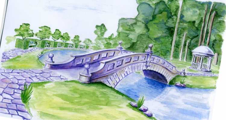 Парк рисунок