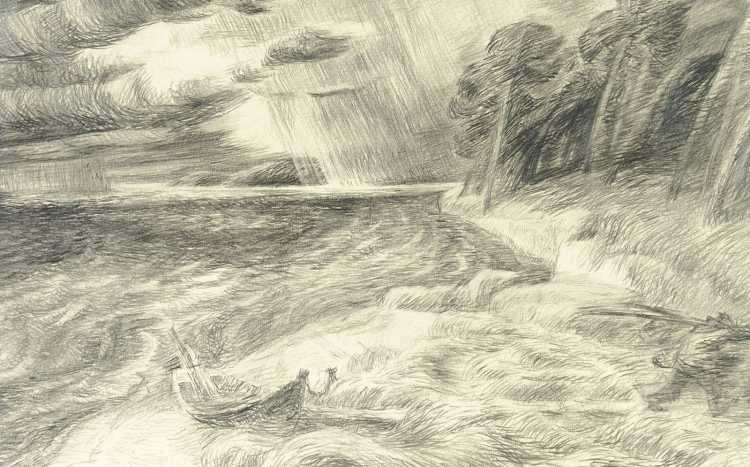 Гроза рисунок карандашом