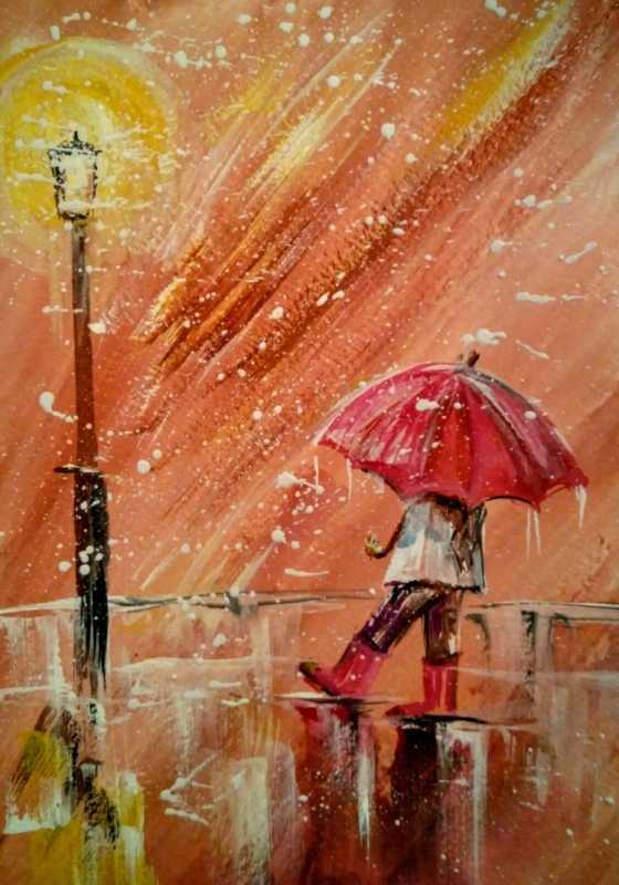 Нарисовать ливень