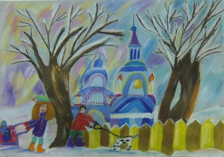 Зимняя сказка выставка детских работ