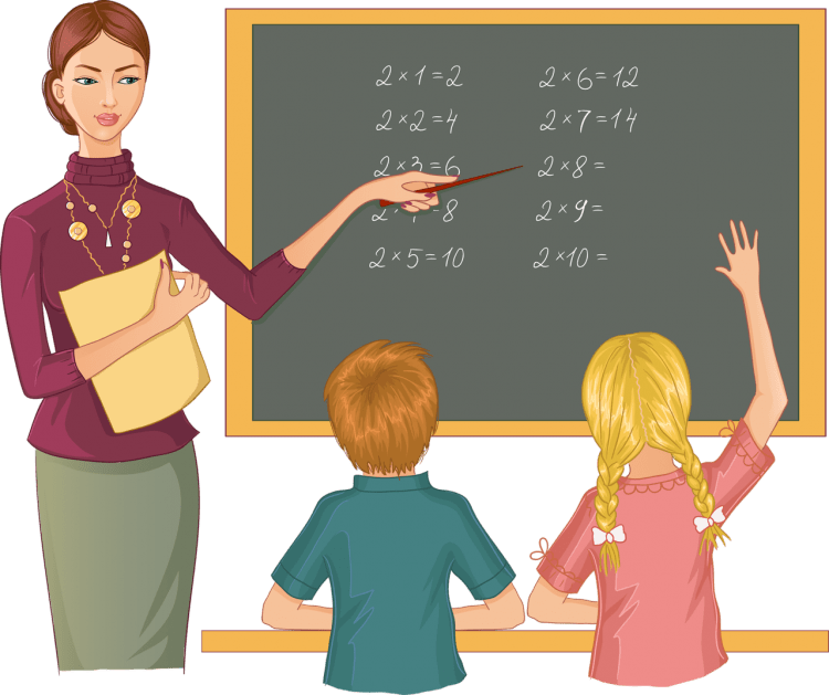 Учительница мультяшный