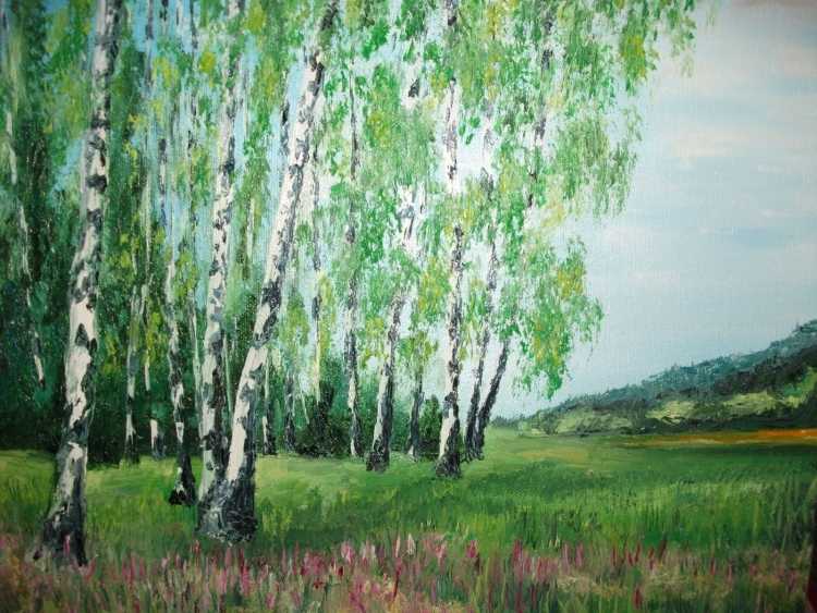 Художник Габбасов березы