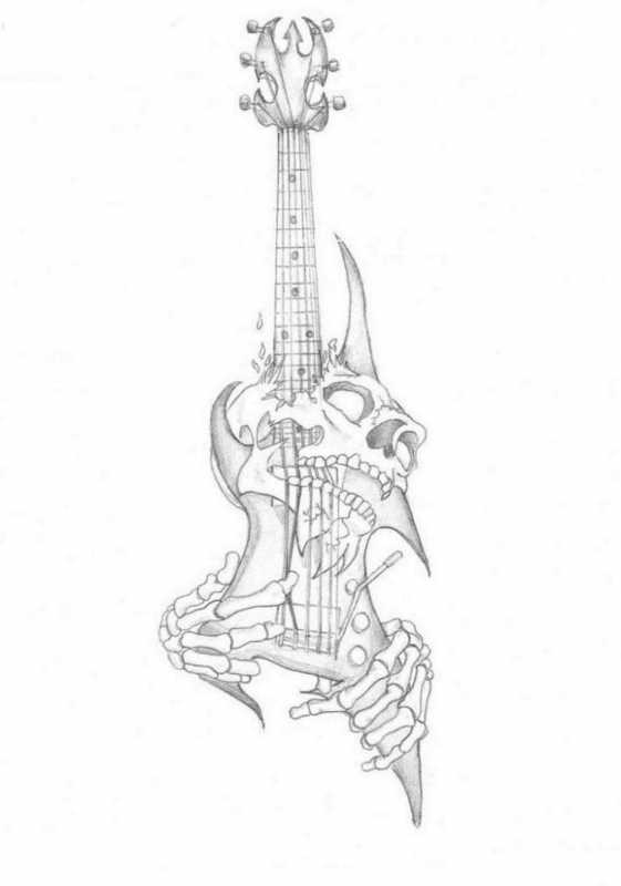 Электрогитара эскиз