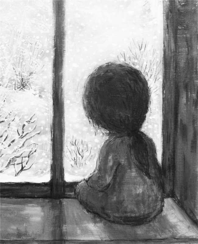 Дождливый день карандашом