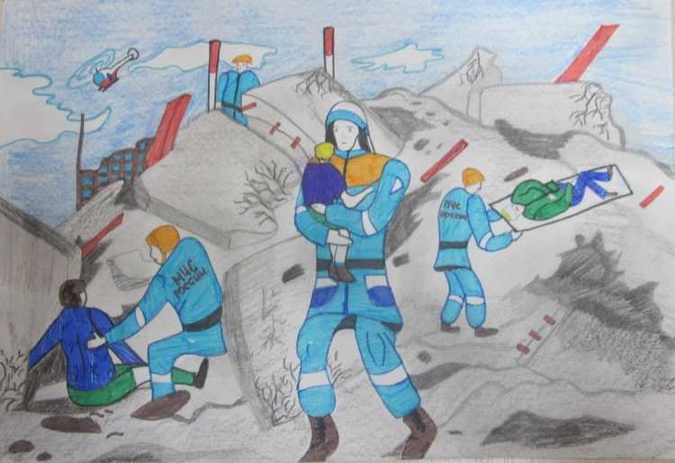 Спасатель рисунок