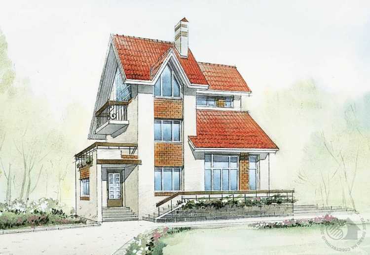 Красивый современный дом нарисовать