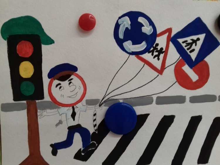 Детские рисунки ПДД