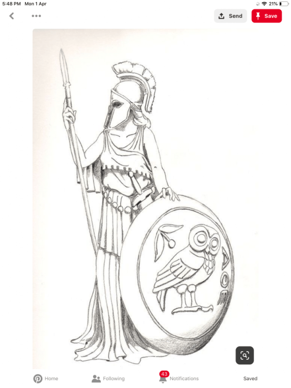 Афина Паллада богиня тату