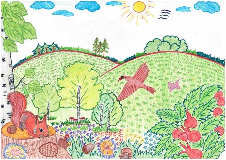 Зелёная Планета рисунок на конкурс