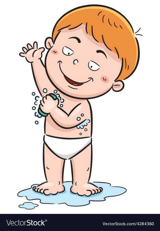 Мальчик в душе мультяшный