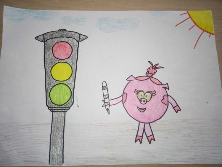Светофор раскраска
