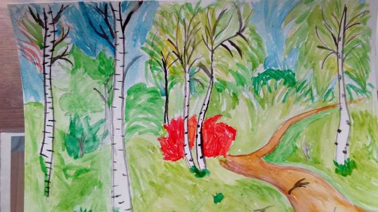 Природа рисунок для детей