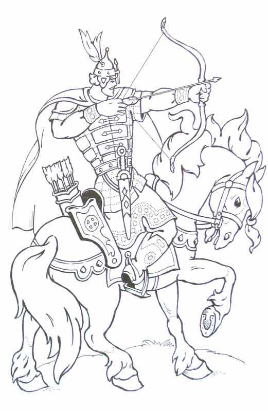 Рисунок к былине Илья Муромец и Соловей разбойник