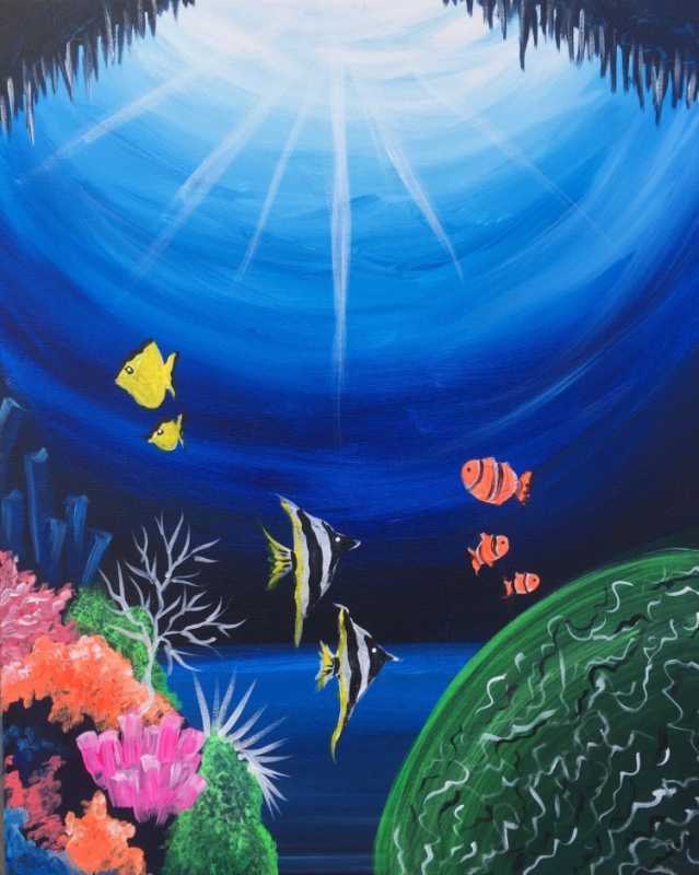 Правополушарное рисование море