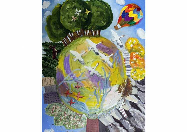 Земля гуашью