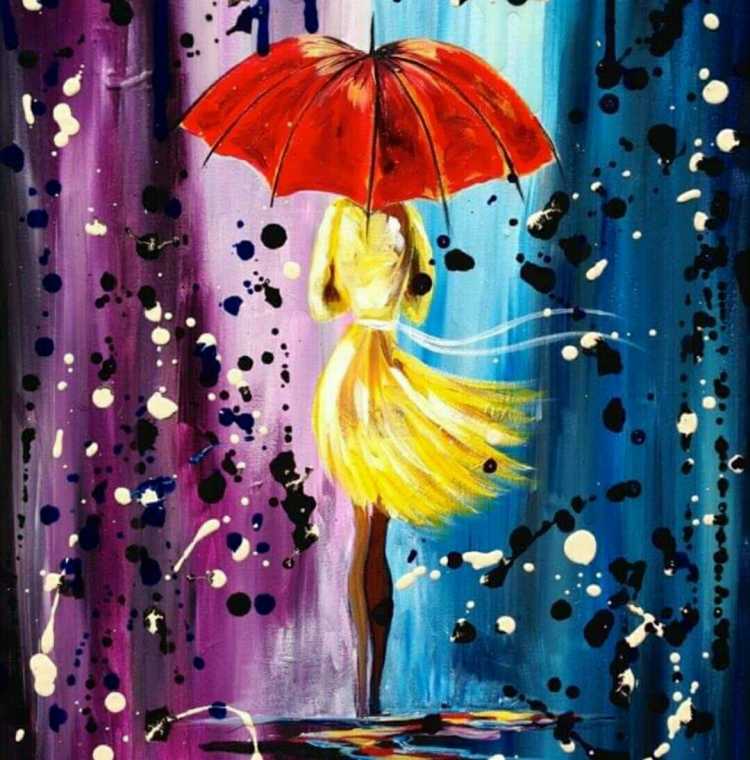 Рисование акриловыми красками на холсте