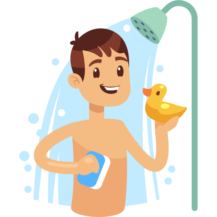 Принятие душа рисунок