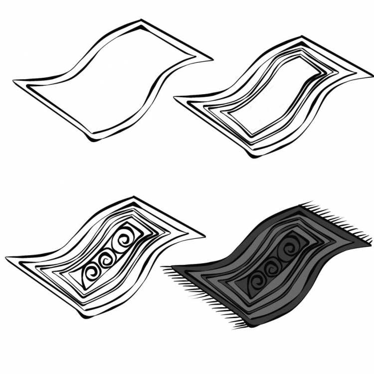 Полосатый коврик для раскрашивания