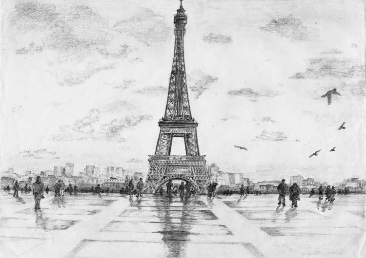 Париж карандашом