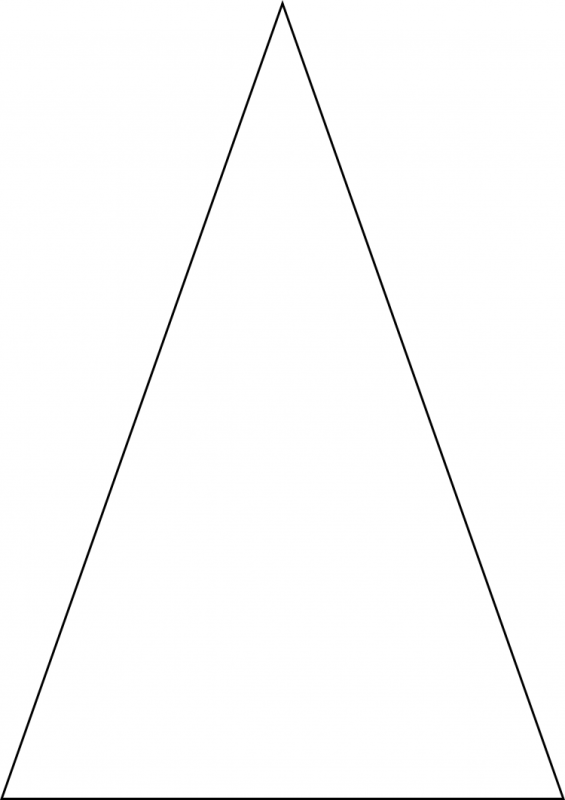 Разрежь треугольник 2 разрезами на 3 треугольника и 1 четырехугольник