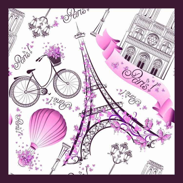 Бумага с Эйфелевой башней