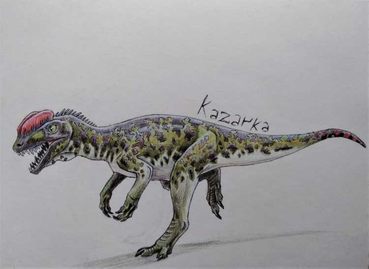 Дилофозавр парк Юрского периода арт