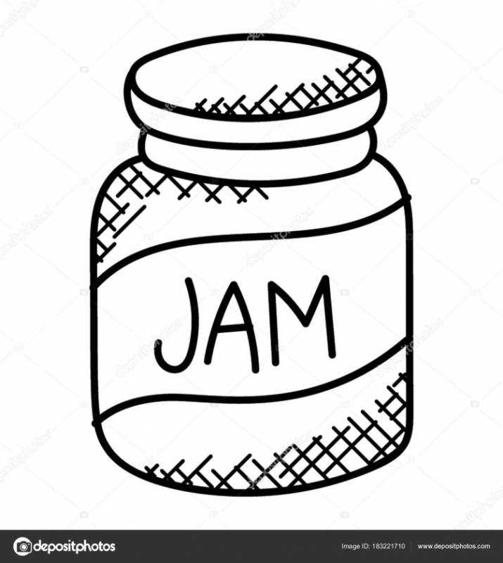 Банка мед варенье вектор