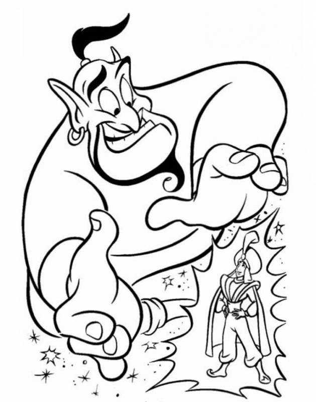 Раскраска алладин и Жасмин
