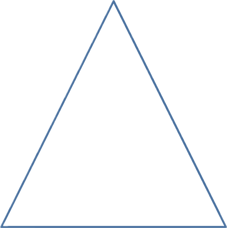 Разносторонний треугольник на прозрачном фоне