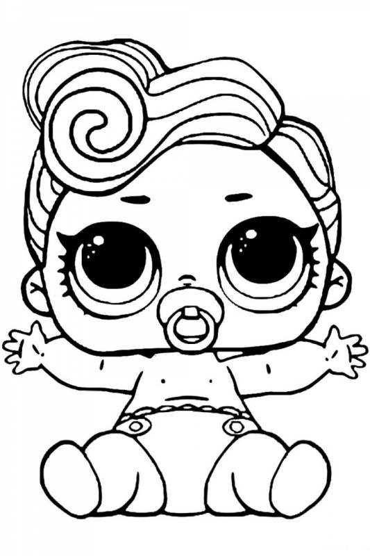 Кукла lol Единорожка раскраска