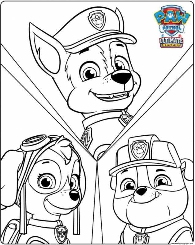 Paw Patrol Крепыш раскраска