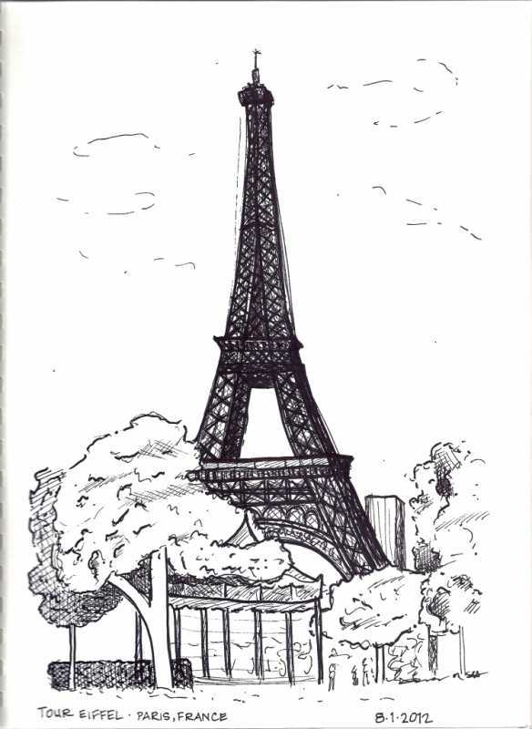 Набросок Эйфелевой башни