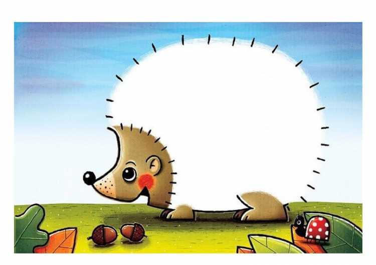 Заготовка Ежик без иголок для рисования