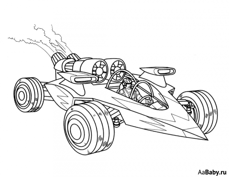 Раскраска. Гоночные машины