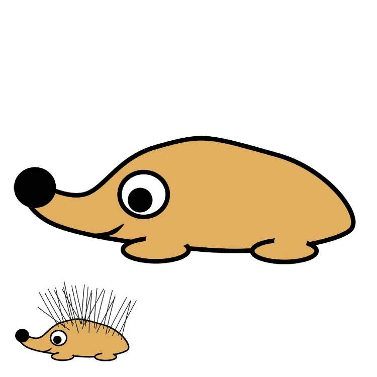 Поэтапное рисование ежика