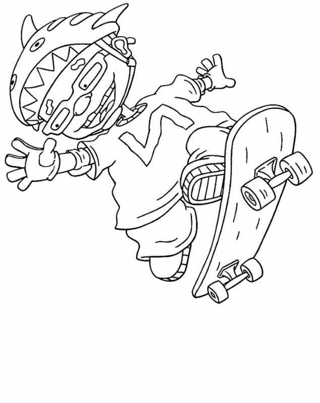 Скейт раскраска