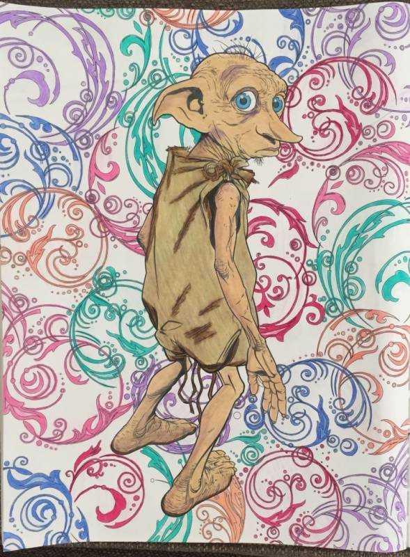 Раскраска Гарри Поттер Добби