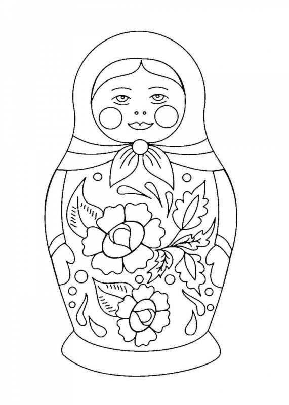 Матрешка роспись Хохлома