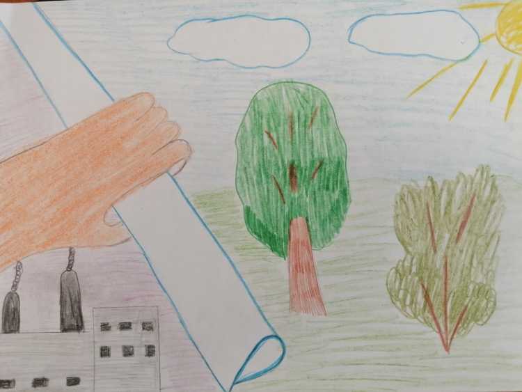 Рисунок на тему Планета будущего