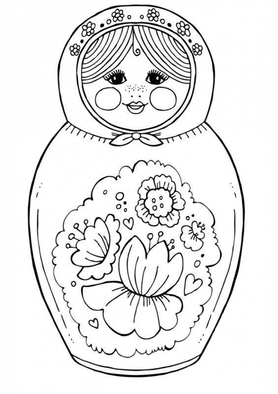 Матрешка Хохлома Жостово