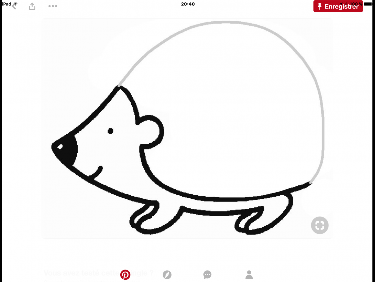 Раскраска Ёжик без иголок для малышей