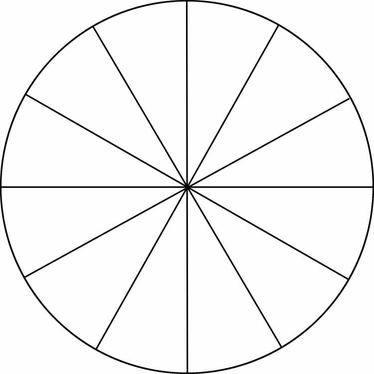 Круг поделенный на 10 частей