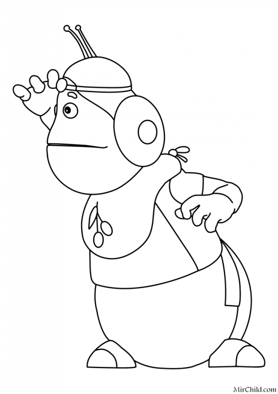 Лунтик раскраска Вупсень и Пупсень