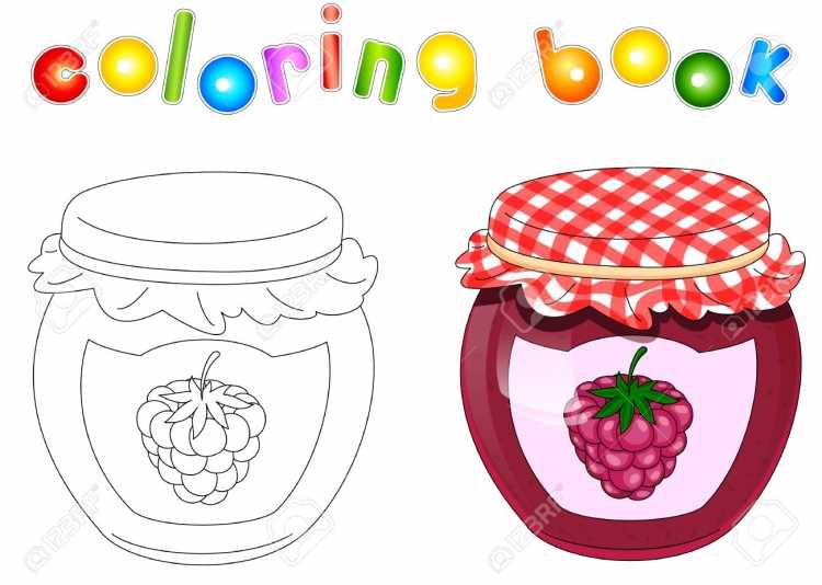 Трафарет баночка варенья