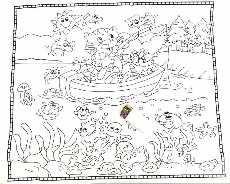 Коврик раскраска для детей