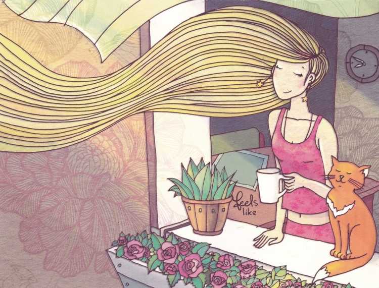 Утро иллюстрация