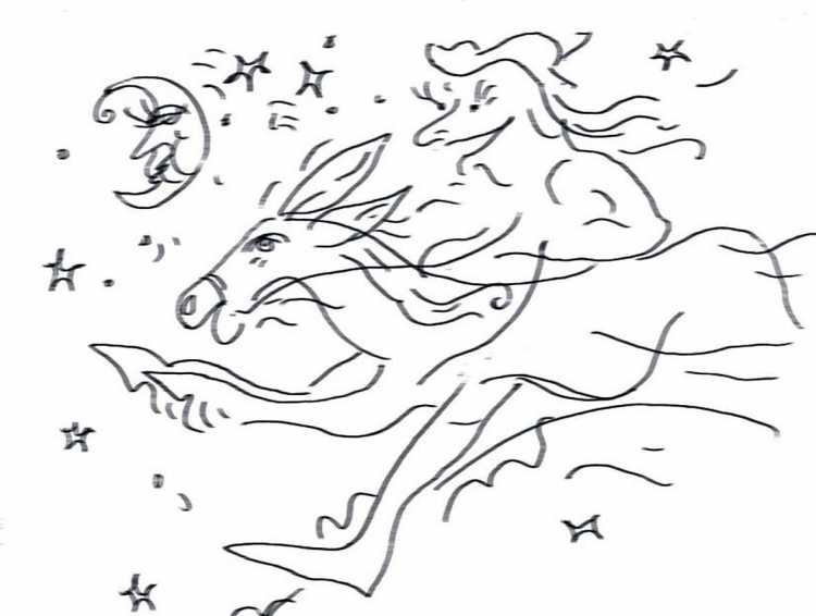 Раскраска. Конек-горбунок