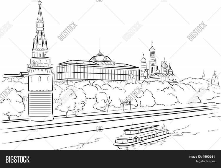 Кремль для раскрашивания