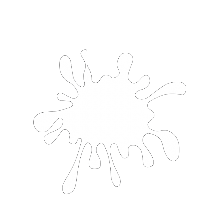 Белая Клякса на прозрачном фоне