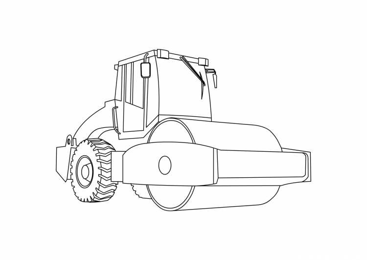 Каток машина раскраска для детей